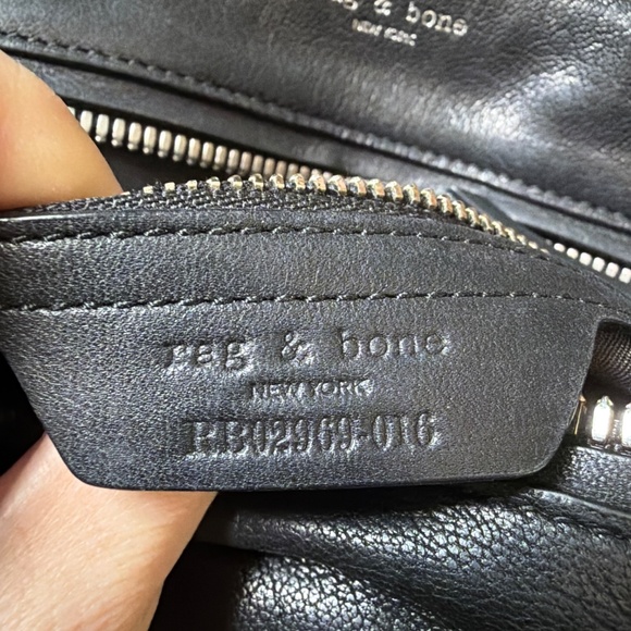 Rag & Bone Pilot Black Leather Satchel Bag - Picture 6 of 7